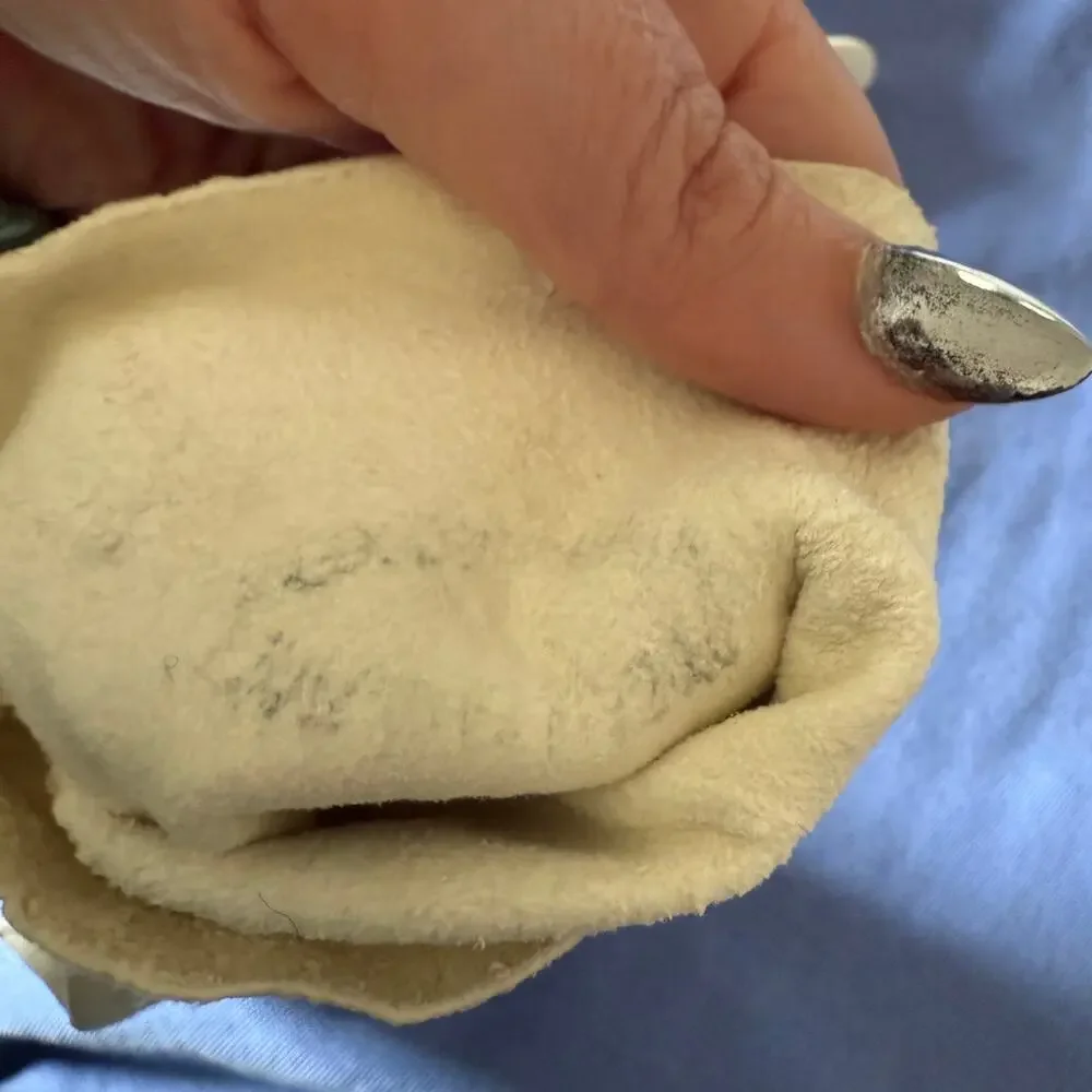 50s Vintage White Washable Doeskin Mid-forearm 4 Button Gloves 7 1/2